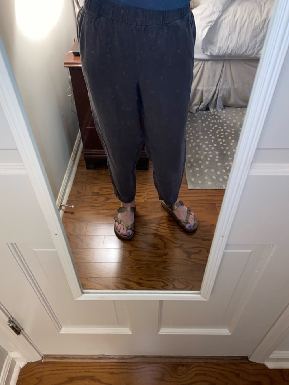 J. Jill Cropped Tencel Elastic-Waist Ankle Pants in Charcoal